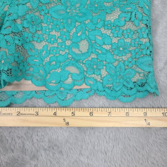 Marciano‎ by Guess High Waisted Teal lace short Size 4 - Picture 11 of 12